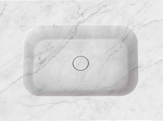 Balmani Tablo Arcato double vasque marbre carrare 150 x 55 cm