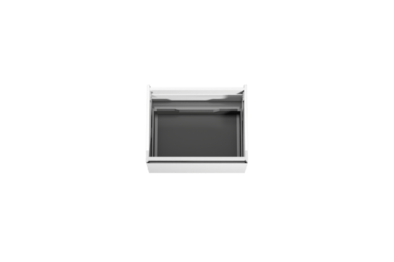 Storke Edge hängender Waschbeckenunterschrank: 65 x 52 cm, Weiß glänzend, 1 Schublade