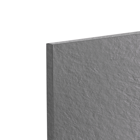 Balmani Zeno douchewandpaneel 120 x 260 cm composietmarmer donkergrijs leisteenstructuur