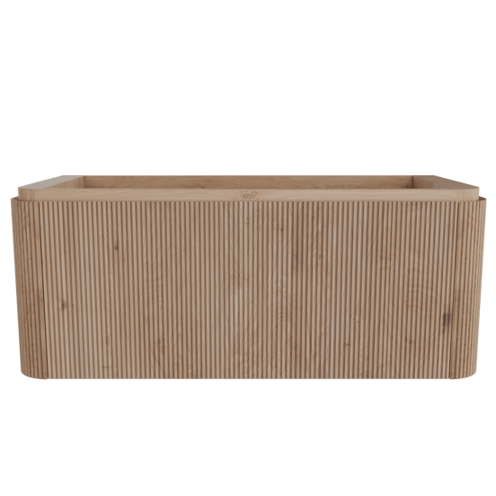 Balmani Moon zwevende wastafelonderkast 130 x 55 cm natuur eiken 2 lades vert. sym. Groef