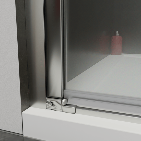 Luca Varess Kuresa douche draaideur 95 x 200 cm helder glas glans chroom profiel