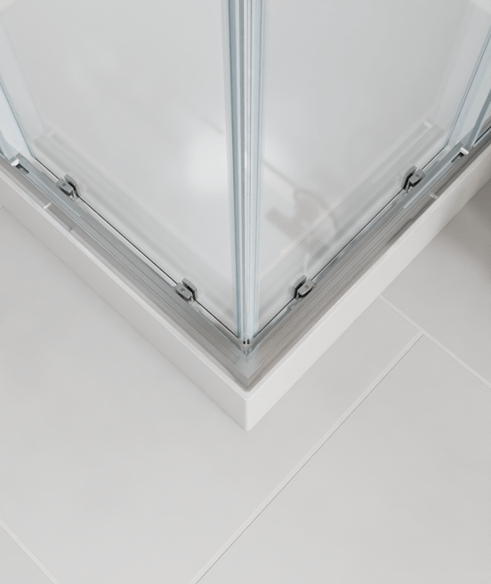 Luca Varess Talan cabine de douche avec portes coulissantes 80 x 80 cm verre transparent profil chrome mat