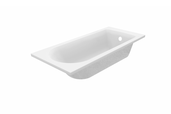 Luca Varess Rosala eenpersoons inbouwbad 160 x 70 cm acryl mat wit