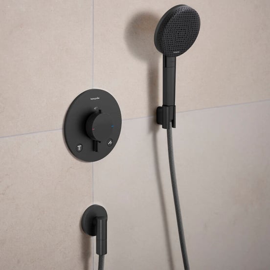 Hansgrohe Ecostat Comfort S inbouw thermostaat 2 uitgangen Brushed Black Chrome