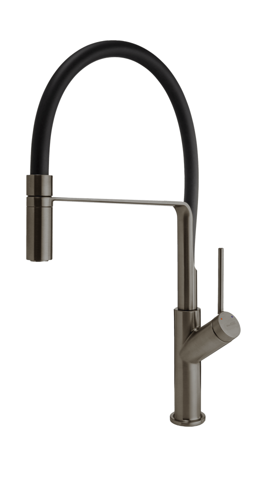 Blaufoss District robinet de cuisine avec douchette extractible Brushed GunMetal