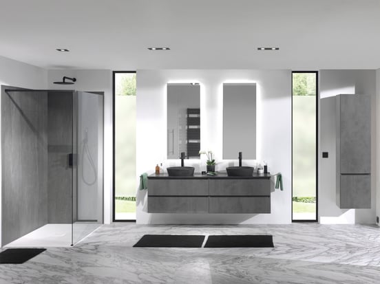 Balmani Giro rechthoekig badkamerspiegel 120 x 65 cm met spiegelverlichting en anti-damp