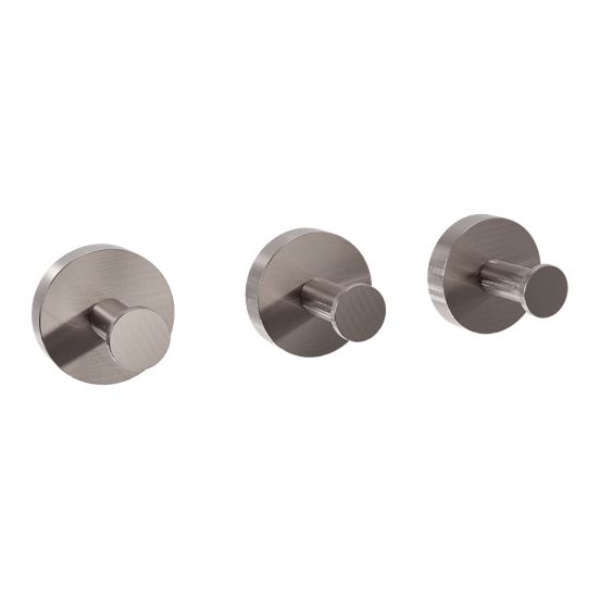 Blaufoss Harmony set haakjes 3 stuks Brushed CoolMetal
