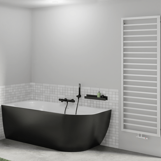 Blaufoss Apollo robinet de bain robinet thermostatique montage mural extérieur Noir Mat