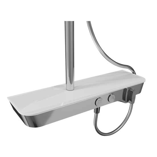 Blaufoss Dreamblade MT 250 Duschsystem: Chrom und Weiß glänzend