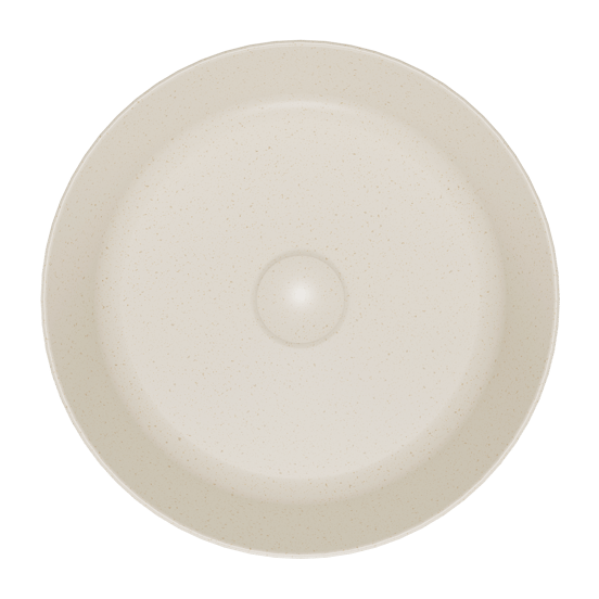 Storke Cona waskom beige granita solid surface rond Ø 36 cm