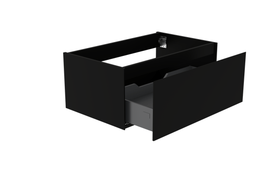 Storke Edge zwevende wastafelonderkast 85 x 52 cm mat zwart 1 lade
