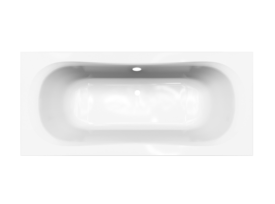 Linie Tessa tweepersoons inbouwbad 180 x 80 cm acryl Glanzend Wit