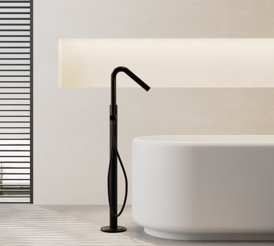 Balmani Scala Soft baignoire ilôt ovale 170 x 70 cm Solid Surface blanc mat