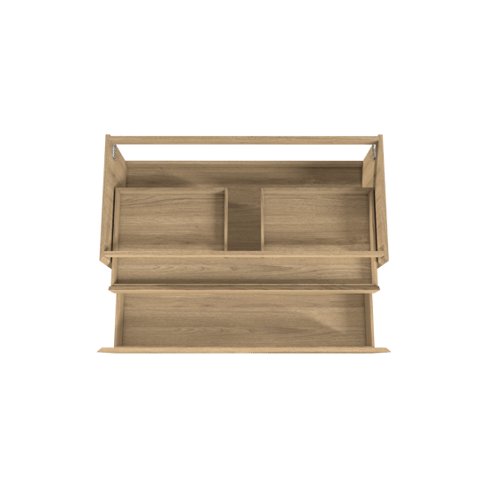 Balmani Fila meuble sous-vasque suspendu 120 x 55 cm plaqué chêne naturel 2 tiroirs