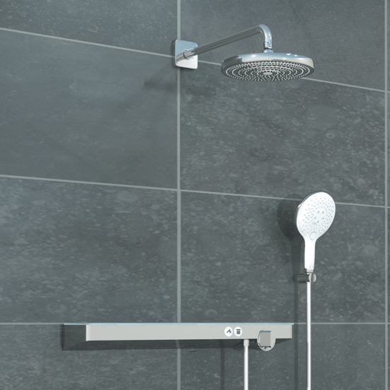 Hansgrohe Raindance Select S300 hoofddouche met muursteun ø30cm wit/chroom