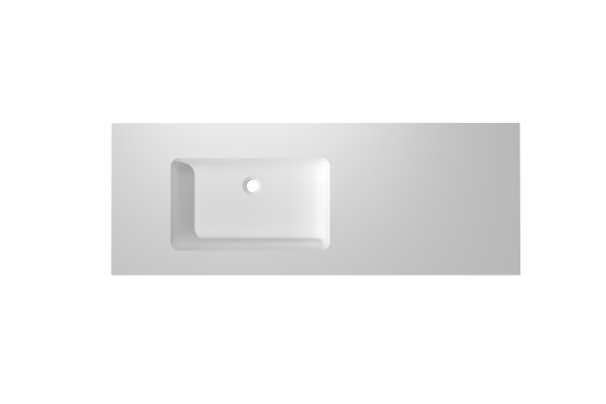 Storke Mata High Waschtisch, links, Solid Surface matt, 140 x 52 cm