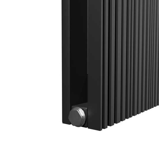 Vipera Mares Doppelhandtuchheizkörper: 47 x 180 cm, Zentralheizung, Schwarz matt, Seiten- & Mittelanschluss, 1821W