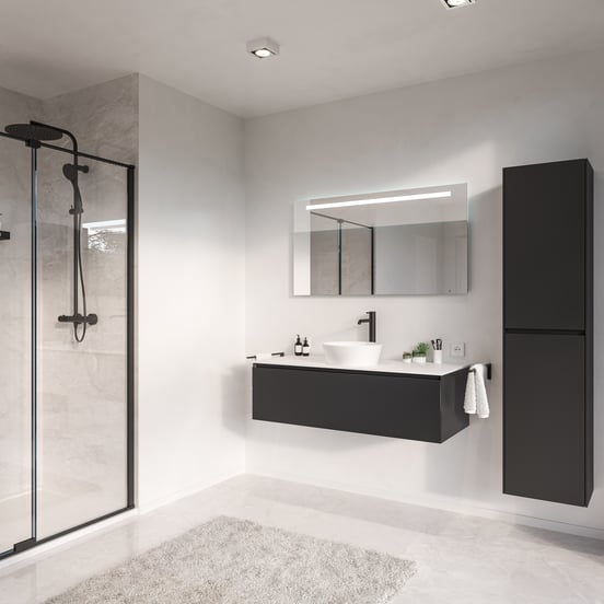 Storke Lucio miroir rectangulaire lumineux et anti-buée 120 x 65 cm