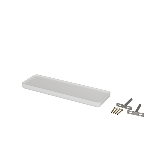 Balmani Tray wandplank Mat witte Solid Surface 40 x 12 cm