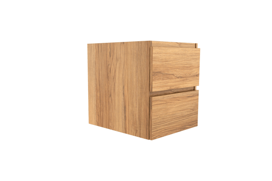 Balmani Lucida meuble sous-vasque suspendu 45 x 55 cm teck 2 tiroirs