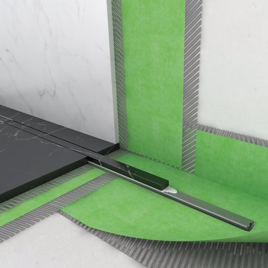 Mydrain Secret Line douchegoot 80 cm Betegelbaar rooster