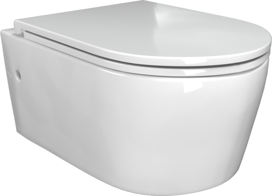 Luca Varess Zeno hangtoilet glanzend wit randloos