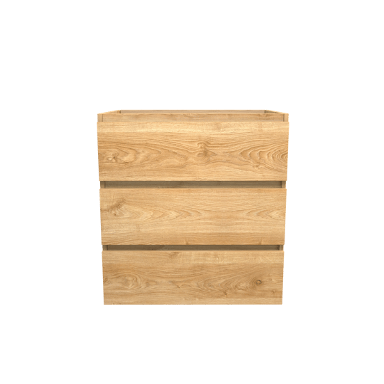 Balmani Lucida meuble sous-vasque a poser 75 x 55 cm chêne brut 3 tiroirs