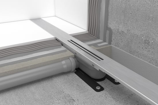 Easy Drain R-Line Clean Color douchegoot 70cm Mat Zwart