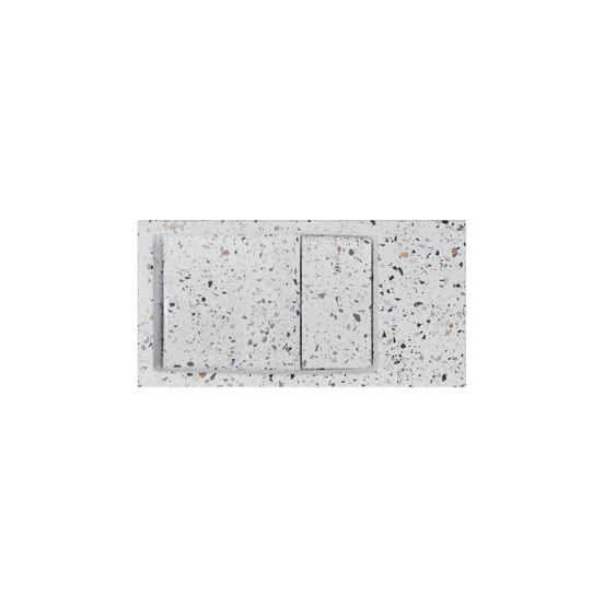 Balmani Mood Handwaschbecken: 36 x 18 cm, Bianco Nero Terrazzo