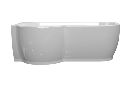 Linie Paulo baignoire d'angle gauche mono 170 x 90 cm acrylique Blanc Brillant