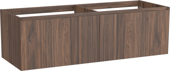 Balmani Idra zwevende wastafelonderkast 150 x 55 cm fineer notelaar 4 lades