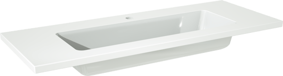 Storke Diva enkele wastafel glanzend composiet marmer 100 x 40 cm