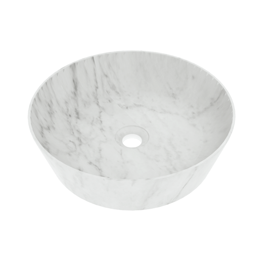Balmani Still waskom Carrara marmer rond Ø 38 cm