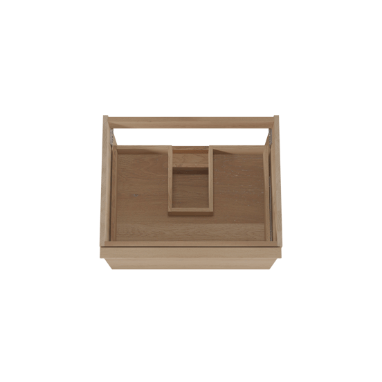 Balmani Forma meuble sous-lavabo suspendu nervure horizontale 67,5 x 55 cm chêne naturel 2 tiroirs