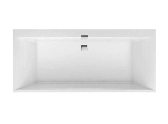 Villeroy & Boch Squaro Edge 12 2-Personen-Einbaubadewanne: 180 x 80 cm, Quaryl, Weiß Glänzend