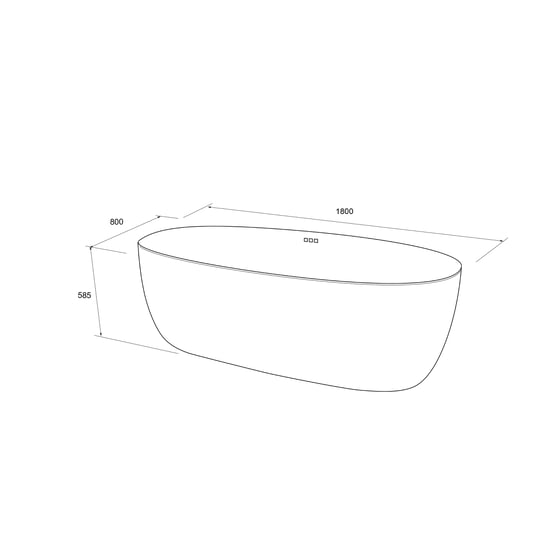 Luca Varess Bolla air baignoire balnéo ovale 180 x 80 cm acrylique Blanc Brillant