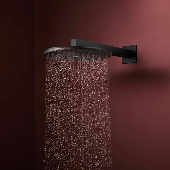 Hansgrohe Raindance Alive S Regendusche Duschkopf Rund, 1 Jet, Ø 30 cm, Schwarz matt