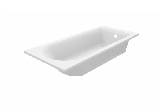 Luca Varess Rosala eenpersoons inbouwbad 180 x 80 cm acryl mat wit