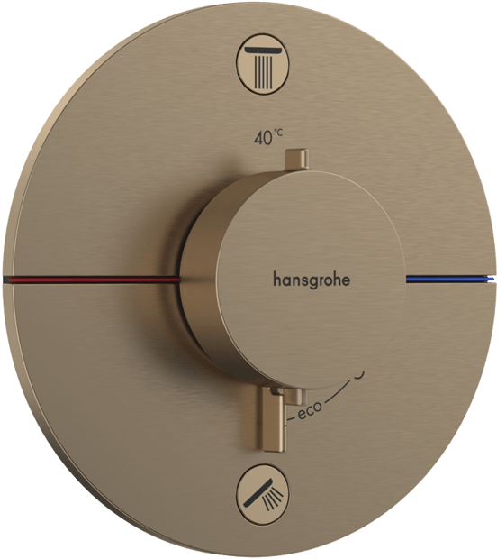 Hansgrohe Showerselect Comfort S Robinet de baignoire encastré 2 sorties Brushed Bronze