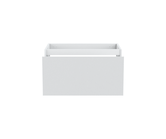 Balmani Fila hängender Waschbeckenunterschrank: 90 x 55 cm, Weiß Matt, 2 Schubladen