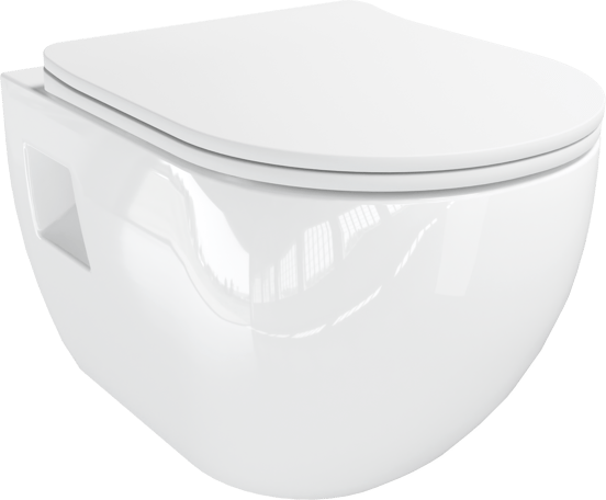 Linie Waldo wc suspendu Blanc Brillant sans rebord