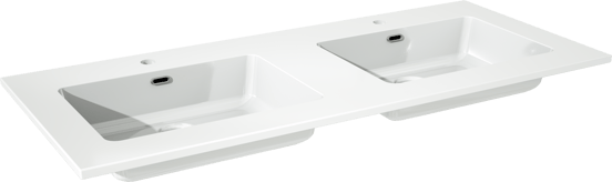 Storke Diva double vasque marbre composite brillant 120 x 52 cm