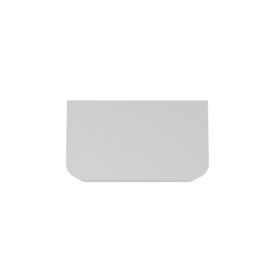 Balmani Moon zwevend badkamermeubel 100 x 55 cm mat wit met Moon enkel tablet in solid surface mat wit, Verticale symmetrische rechte ribbel