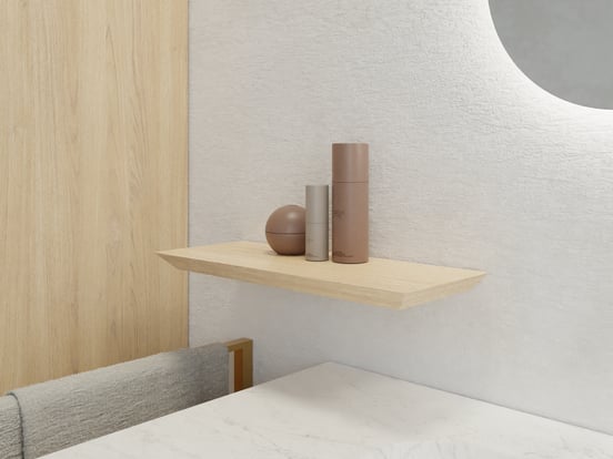 Balmani Mitra wandplank fineer natuur eik 40 x 16 cm