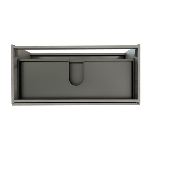 Storke Edge stehender Bad-Unterschrank, 100 x 46 cm, Beton dunkelgrau, 3 Schubladen