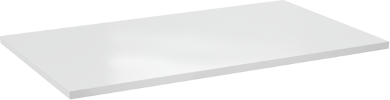 Linie Lado enkel wastafelblad Hoogglans Wit composiet marmer 80 x 46 cm