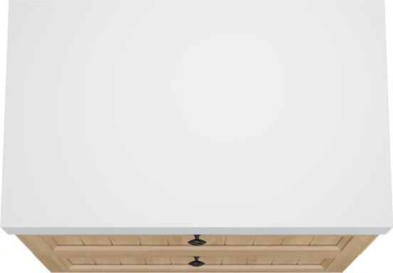 Balmani Lemon meuble salle de bains à poser 90 x 55 cm, plaqué chêne naturel avec Dominus tablette simple en blanc mat