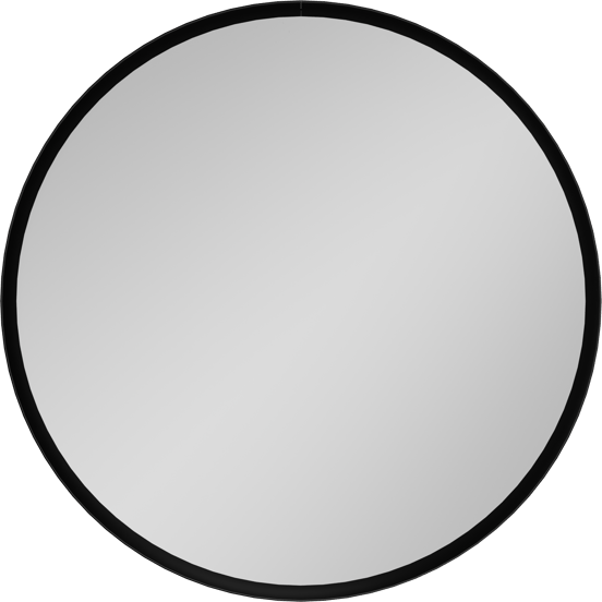 Balmani Auro ronde toiletspiegel mat zwart Ø 35 cm