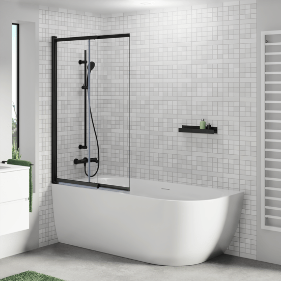 Luca Varess Otello baignoire d'angle gauche duo 170 x 80 cm acrylique blanc mat