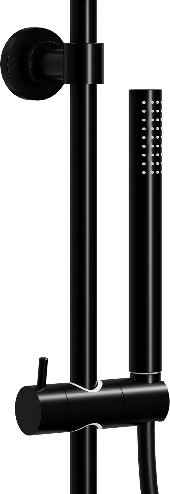 Linie Mavin 200 Duschsystem mit Thermostat-Armatur Schwarz Matt